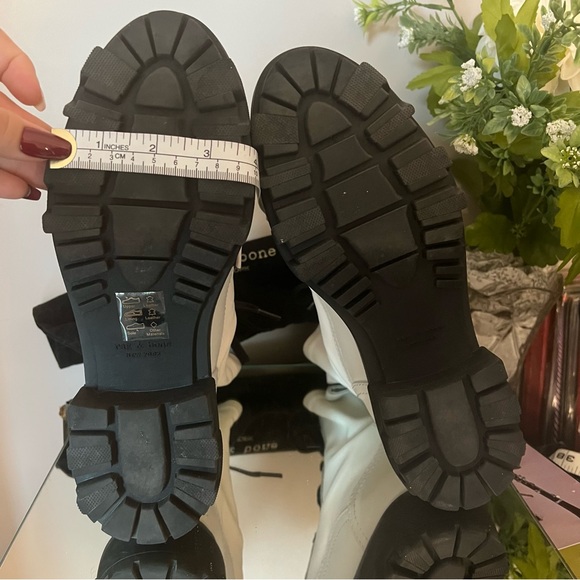 Rag & Bone white leather chunky ankle boots - Picture 8 of 8